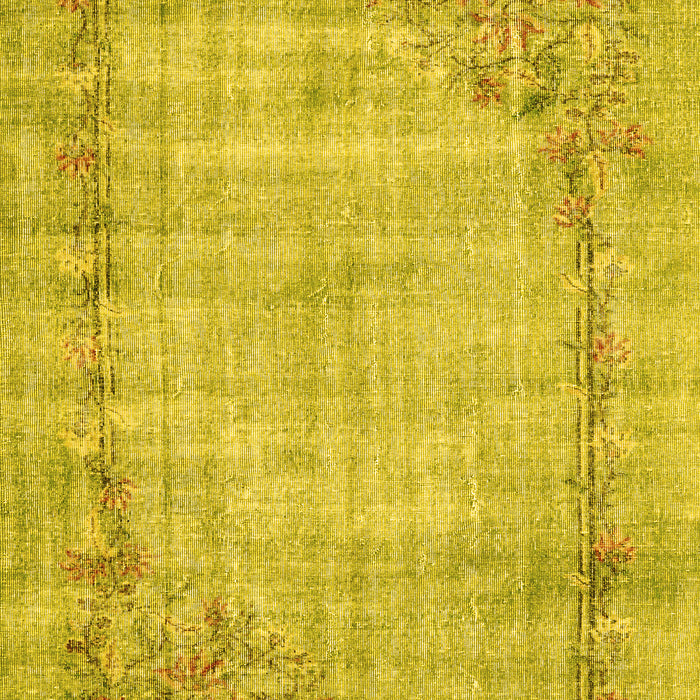 Oriental Yellow Asian Inspired Rug, tr3767yw