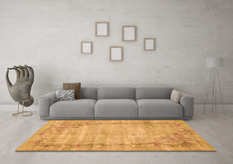 Machine Washable Oriental Orange Asian Inspired Area Rugs in a Living Room, wshtr3767org
