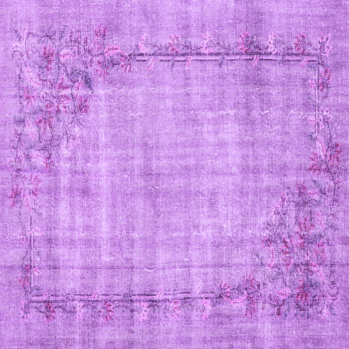 Square Oriental Purple Asian Inspired Rug, tr3767pur