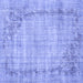 Square Oriental Blue Asian Inspired Rug, tr3767blu