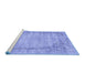 Sideview of Machine Washable Oriental Blue Asian Inspired Rug, wshtr3767blu