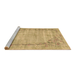 Sideview of Machine Washable Oriental Brown Asian Inspired Rug, wshtr3767brn