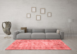 Asian Inspired Red Washable Rugs