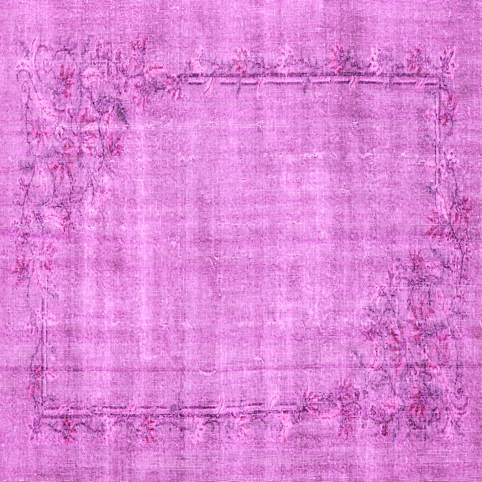 Square Machine Washable Oriental Pink Asian Inspired Rug, wshtr3767pnk