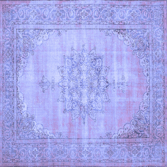 Square Persian Blue Traditional Rug, tr3768blu