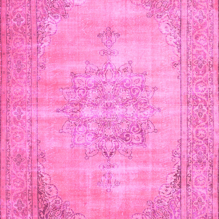 Machine Washable Persian Pink Traditional Rug, wshtr3768pnk