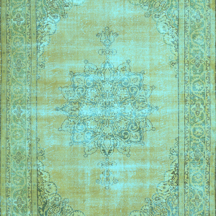 Machine Washable Persian Light Blue Traditional Rug, wshtr3768lblu
