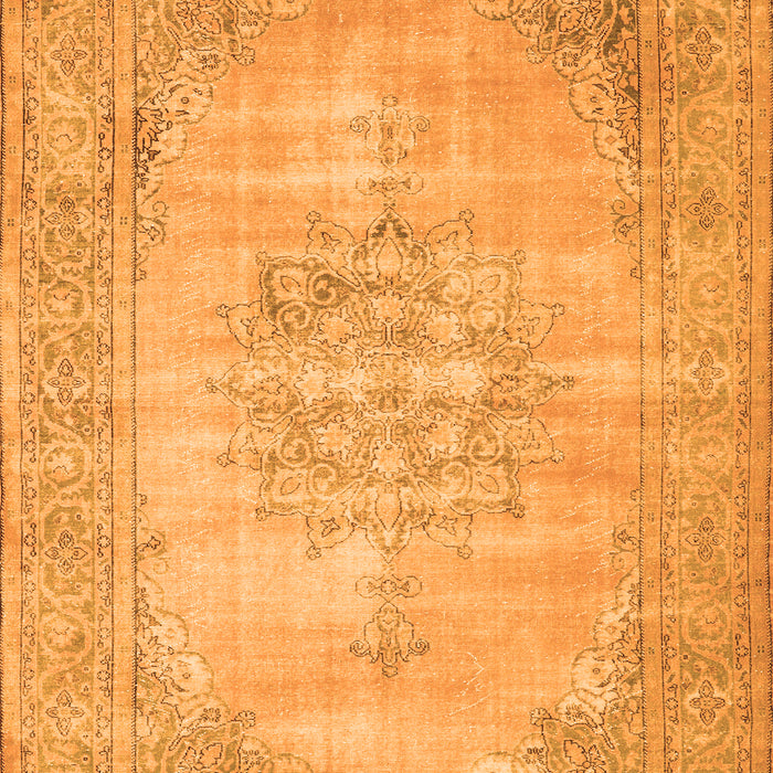 Serging Thickness of Machine Washable Persian Orange Traditional Area Rugs, wshtr3768org