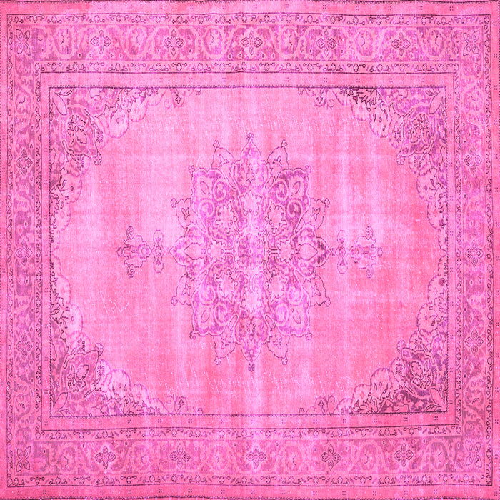 Square Persian Pink Traditional Rug, tr3768pnk