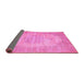 Sideview of Persian Pink Traditional Rug, tr3768pnk