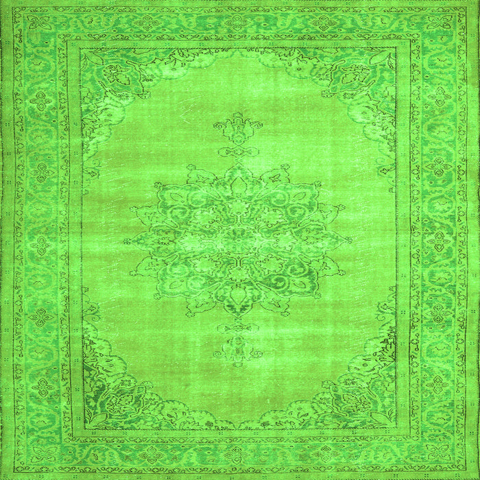 Serging Thickness of Persian Green Traditional Rug, tr3768grn