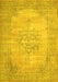 Machine Washable Persian Yellow Traditional Rug, wshtr3768yw