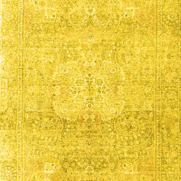 Machine Washable Persian Yellow Traditional Rug, wshtr3769yw