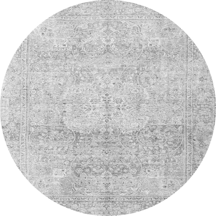 Square Persian Gray Traditional Rug, tr3769gry
