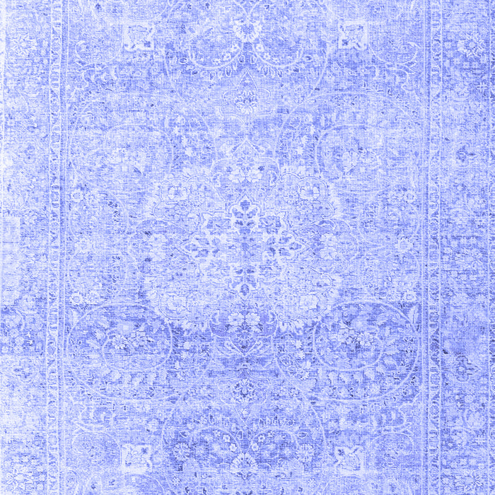 Machine Washable Persian Blue Traditional Rug, wshtr3769blu