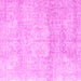 Square Machine Washable Persian Pink Traditional Rug, wshtr3769pnk