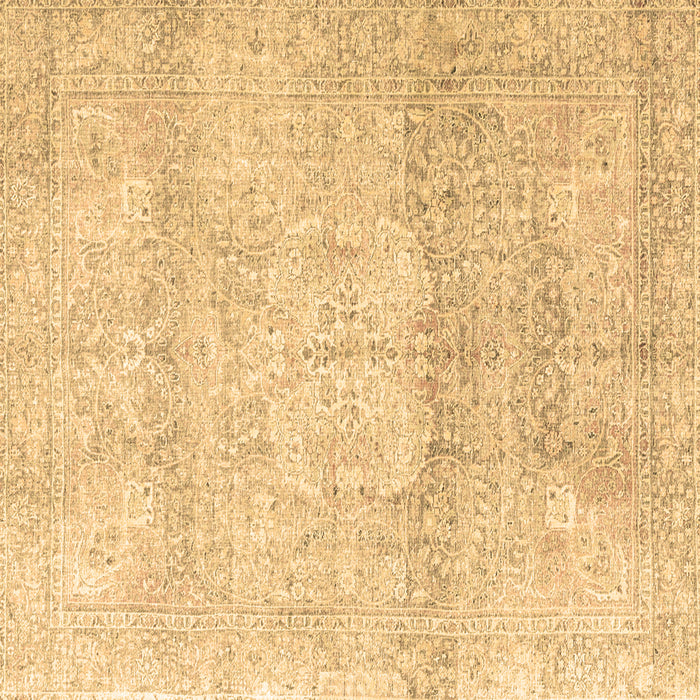 Square Machine Washable Persian Brown Traditional Rug, wshtr3769brn