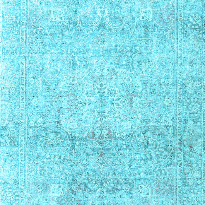 Machine Washable Persian Light Blue Traditional Rug, wshtr3769lblu