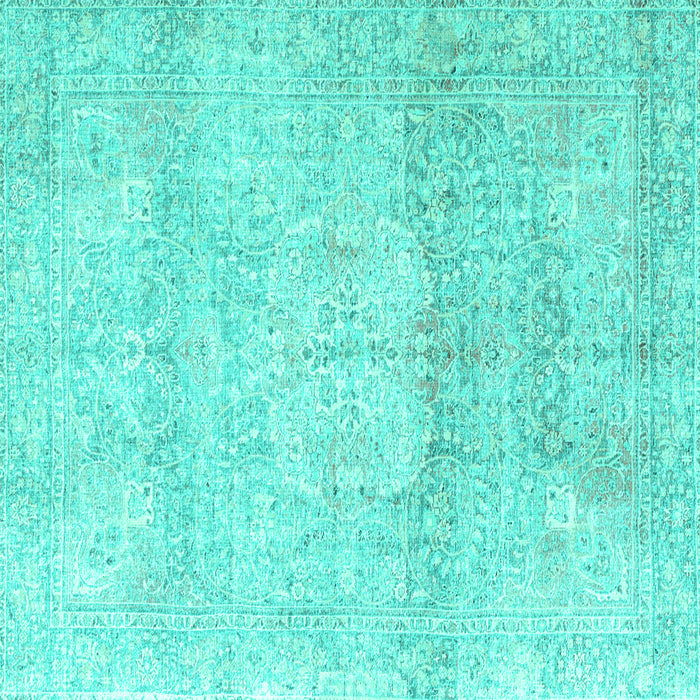 Square Persian Turquoise Traditional Rug, tr3769turq