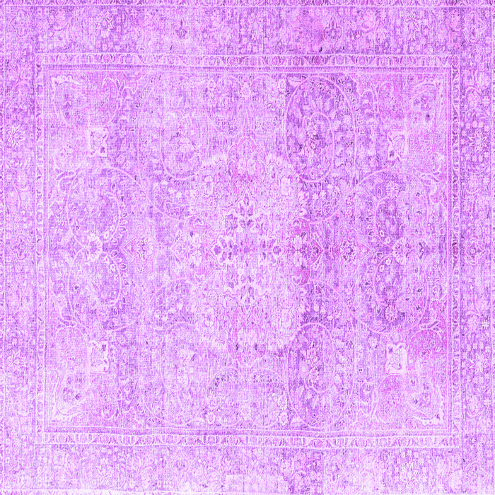 Square Persian Purple Traditional Rug, tr3769pur
