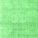 Square Machine Washable Persian Emerald Green Traditional Area Rugs, wshtr3769emgrn