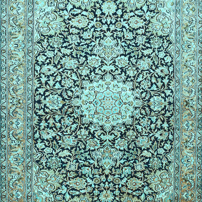 Medallion Light Blue Traditional Rug, tr376lblu