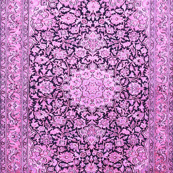 Machine Washable Medallion Purple Traditional Area Rugs, wshtr376pur