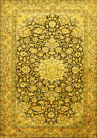 Medallion Yellow Traditional Rug, tr376yw