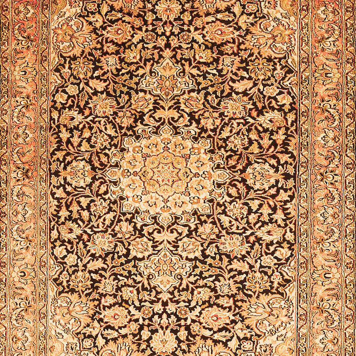 Medallion Orange Traditional Rug, tr376org
