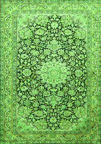 Medallion Green Traditional Rug, tr376grn