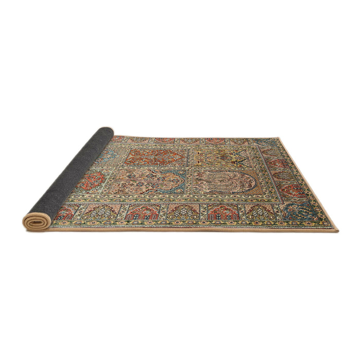 Sideview of Traditional Chestnut Brown Persian Rug, tr377