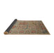 Sideview of Traditional Chestnut Brown Persian Rug, tr377