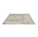 Sideview of Machine Washable Traditional Sand Brown Rug, wshtr3770