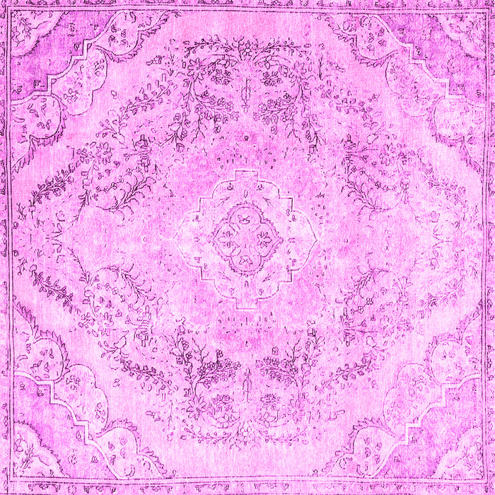 Square Machine Washable Persian Pink Traditional Rug, wshtr3770pnk
