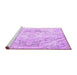 Sideview of Machine Washable Persian Purple Traditional Area Rugs, wshtr3770pur