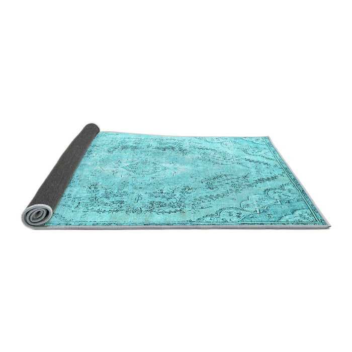 Sideview of Persian Light Blue Traditional Rug, tr3770lblu