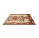 Sideview of Machine Washable Traditional Red Rug, wshtr3771