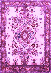 Medallion Purple Traditional Rug, tr3771pur