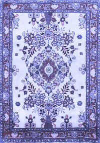 Medallion Blue Traditional Rug, tr3771blu