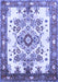 Machine Washable Medallion Blue Traditional Rug, wshtr3771blu