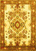 Medallion Yellow Traditional Rug, tr3771yw