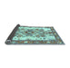 Sideview of Medallion Light Blue Traditional Rug, tr3771lblu