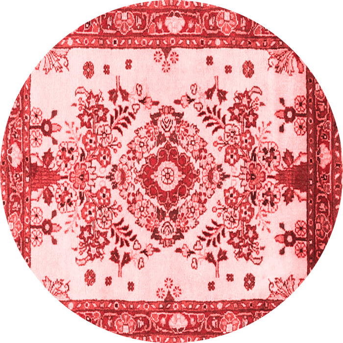 Medallion Red Traditional Rug, tr3771red