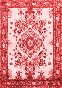 Medallion Red Traditional Rug, tr3771red