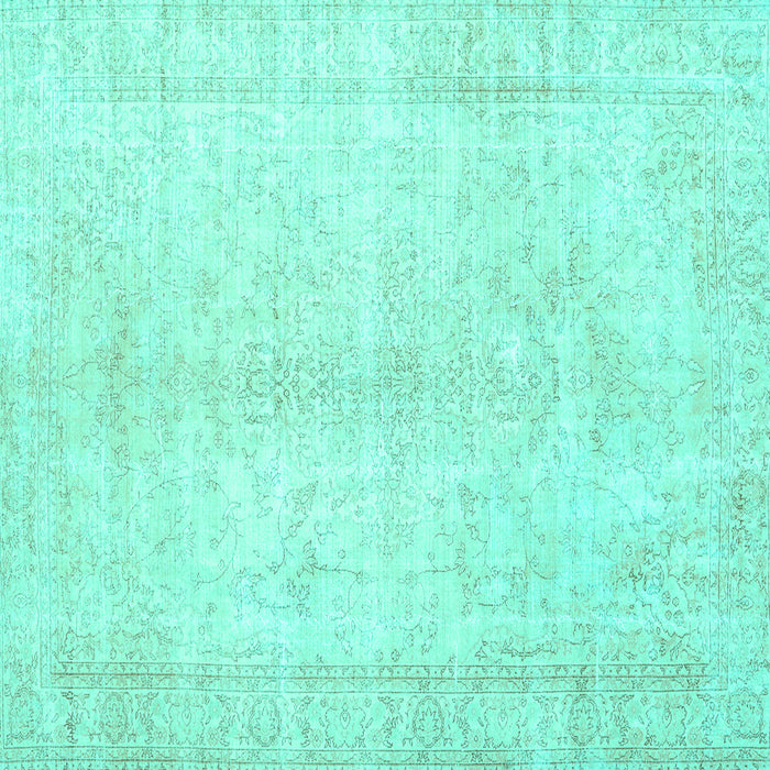 Square Persian Turquoise Traditional Rug, tr3772turq