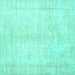 Square Persian Turquoise Traditional Rug, tr3772turq