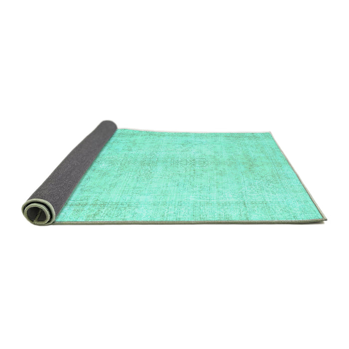 Sideview of Persian Turquoise Traditional Rug, tr3772turq