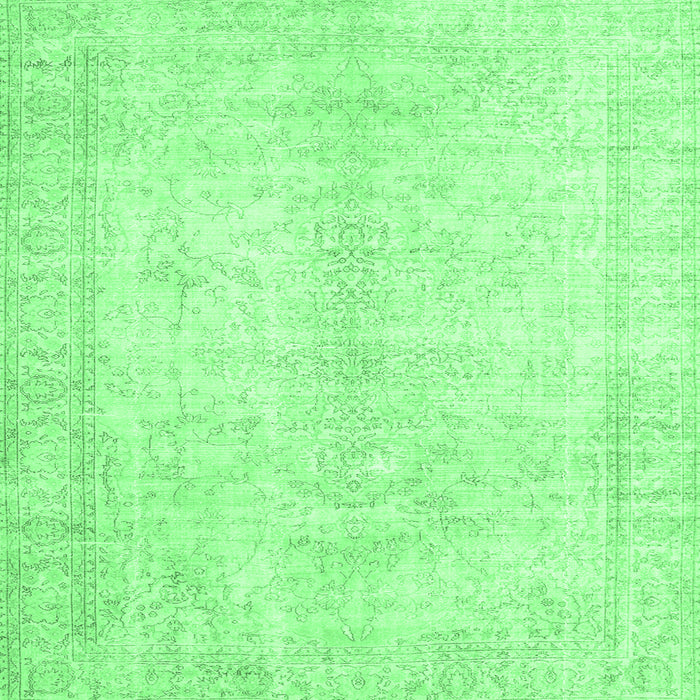 Square Persian Emerald Green Traditional Rug, tr3772emgrn
