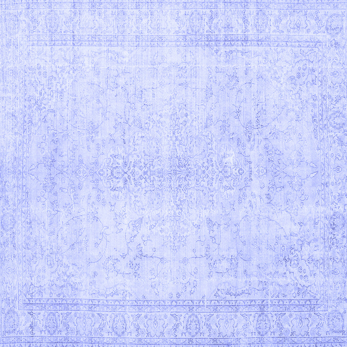 Square Persian Blue Traditional Rug, tr3772blu