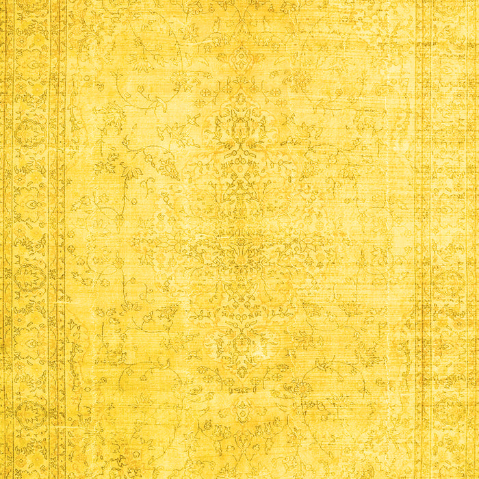 Machine Washable Persian Yellow Traditional Rug, wshtr3772yw